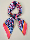 Elegant Ditsy Florals Satin Scarf: Women's Boho Hair Accessories