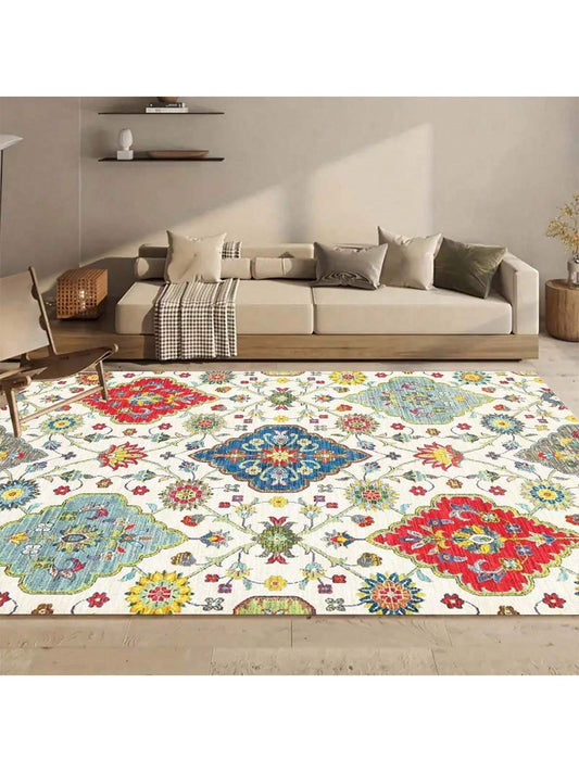 Luxury Style Printed Area Rug: Stain Resistant & Anti-Slip - Perfect for Bedroom, Living Room, and Entryway Decor