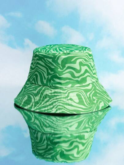 Stylish Sun Protection for Women with Holographic Water Ripple Reversible Bucket Hat