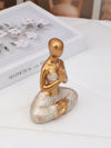 Serene Resin Yoga Girl Figurine - Stylish Home Decor Accent