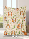 I Love Cow Flannel Printed Blanket: Perfect Bedspread or Sofa Cover for Every Season!