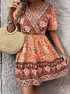 Floral Dream: Embrace Summer Vacation Style with this Women's Short Sleeve Dress