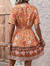 Floral Dream: Embrace Summer Vacation Style with this Women's Short Sleeve Dress