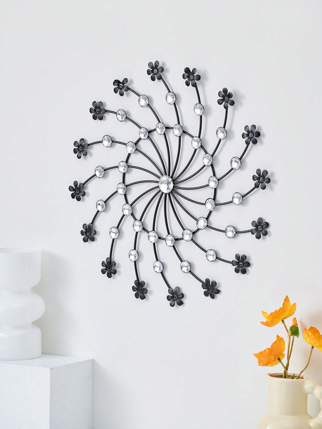 Transform your home decor with our Contemporary Metal Art Wall Hanging. This elegant piece adds a modern touch to any space, making it perfect for your dining room or entrance. Made with high-quality metal, it's durable and stylish. Elevate your interior design with this stunning and unique decoration.
