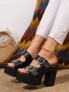 Women's Summer Chic One-Strap Fishmouth Slip-On Sandals with High Heel Platform