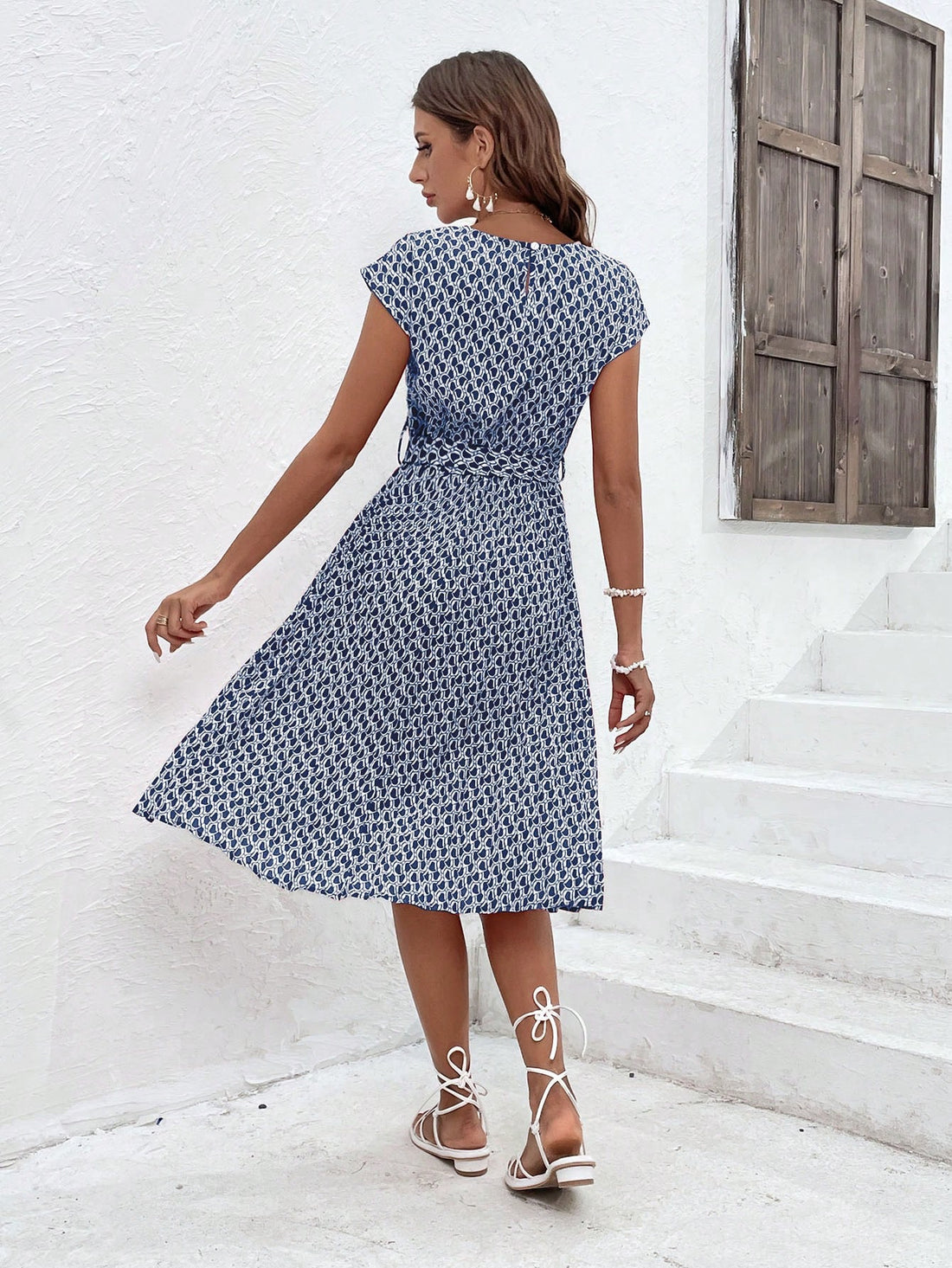 Elevate your style with our Chic and Elegant A-Line Summer Dress. With a round neck design, this dress exudes effortless style and provides a flattering A-line silhouette. Perfect for any summer occasion, elevate your wardrobe with this must-have piece.