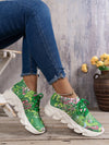 Spring/Summer Printed Cloth Wedge Heel Shoes: Stylish & Comfy for Outdoor Activities