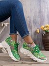 Spring/Summer Printed Cloth Wedge Heel Shoes: Stylish & Comfy for Outdoor Activities