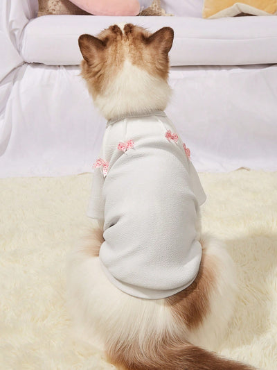 Summer Style Pet Bowknot T-Shirt: Perfect for Cats and Dogs