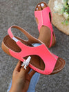 Women's Fashionable White Hollow-Out Wedges: Summer Casual Sandals