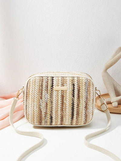 Chic and Stylish: Colorful Braided Single Shoulder Crossbody Bag for Women