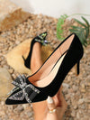 Pearl Perfection: Women's High Heel Stiletto Single Shoes