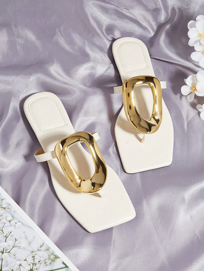 These Chic White Square Toe Slip-On Sandals are the perfect addition to your party, holiday, or casual wear. The sleek design and square toe give off an elegant and modern look, while the slip-on style provides comfort and convenience. With these sandals, you'll be ready for any occasion.