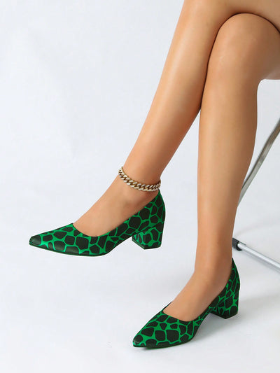 Dazzling Summer Charm: Women's Shallow Mouth Thick Heel High Heels