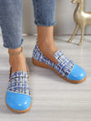 These Plaid Perfection Women's Round Toe Casual Loafers combine style and comfort for the perfect everyday shoe. With a trendy plaid pattern and a round toe design, these loafers are versatile and fashion-forward. Crafted with high-quality materials, these shoes provide maximum comfort and durability