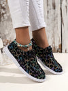 Trendy Leopard Print Slip-On Sneakers: Breathable & Slip-Resistant for Effortless Style