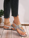 2024 Summer Silver Beach Flip-Flops: Stylish and Anti-Slip for Women