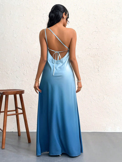 Sunset Dream One Shoulder Ombre Dress