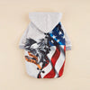 Patriotic Paws: Independence Day 3D Eagle American Flag Print Hoodie for Pets