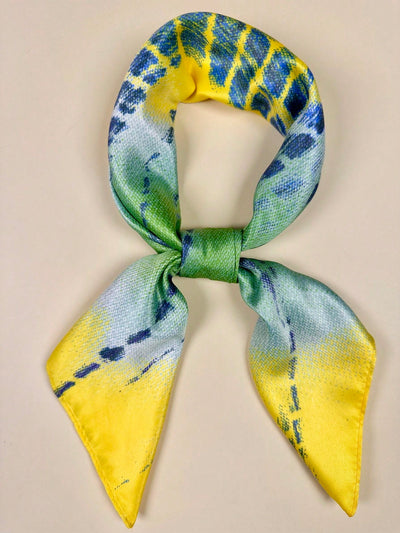 Boho Chic: Graffiti Print Square Scarf - A Must-Have Hair Accessory for Women