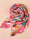 Multicolor Leaves Silk Scarf: Stylish Bandana Style Sunscreen for Summer