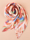 Multicolor Leaves Silk Scarf: Stylish Bandana Style Sunscreen for Summer