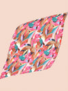 Multicolor Leaves Silk Scarf: Stylish Bandana Style Sunscreen for Summer