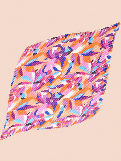 Multicolor Leaves Silk Scarf: Stylish Bandana Style Sunscreen for Summer