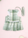 Chic Plaid Skirt and Leash Set for Small Pets: Size Up for Perfect Fit!