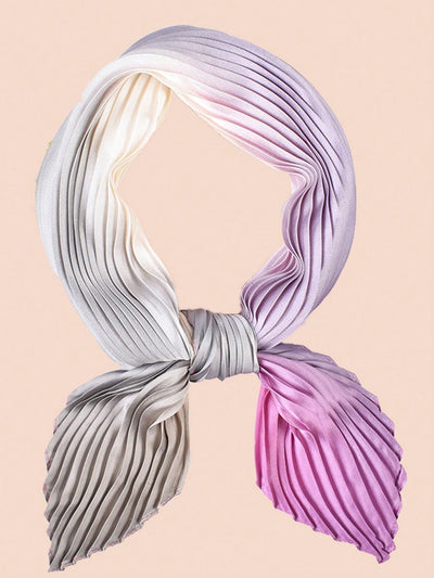 Summer Bandana: Personalized Gradient Color Printed Silk Scarf for Sun Protection and Fashion