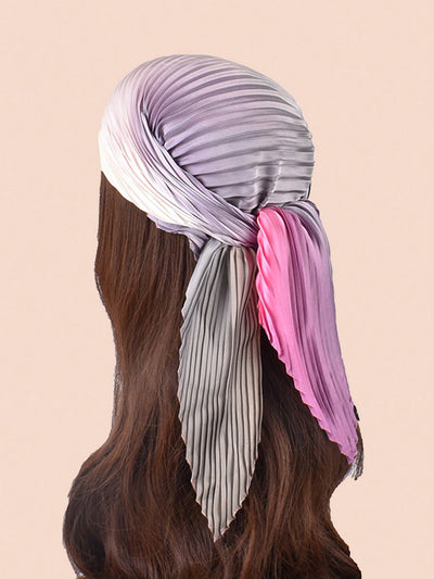 Summer Bandana: Personalized Gradient Color Printed Silk Scarf for Sun Protection and Fashion