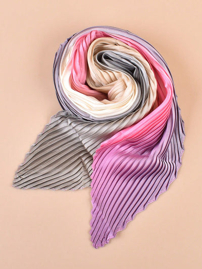 Summer Bandana: Personalized Gradient Color Printed Silk Scarf for Sun Protection and Fashion