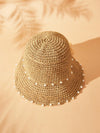 Chic Vacation Essential: Abalone Weave Straw Hat