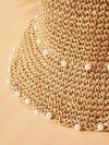 Chic Vacation Essential: Abalone Weave Straw Hat