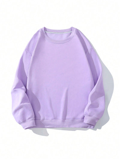 Letter Print Crew Neck Sweatshirt - Spread The Word in Style