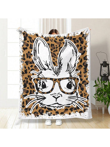 Experience ultimate comfort and versatility with our Cozy Cartoon Leopard Print White Rabbit <a href="https://canaryhouze.com/collections/blanket?sort_by=created-descending" target="_blank" rel="noopener">Blanket</a>. Made from soft material, it is perfect for use at home or when traveling. The playful leopard print adds a touch of style to its functionality.