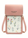 Floral Print Crossbody Bag with Touch Screen Cell Phone Wallet: Stay Fashionable and Convenient