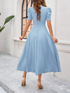 Flirty and Feminine: Women's Puff Sleeve Waist-Cinched Dress