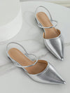 Chic Silver Closed-Toe Flat Party Shoes - Versatile Elegance for Any Occasion