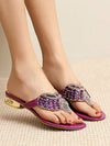 Sparkling Steps: Women's Rhinestone Thong Bohemian Sandals for Beach Holidays