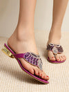 Sparkling Steps: Women's Rhinestone Thong Bohemian Sandals for Beach Holidays