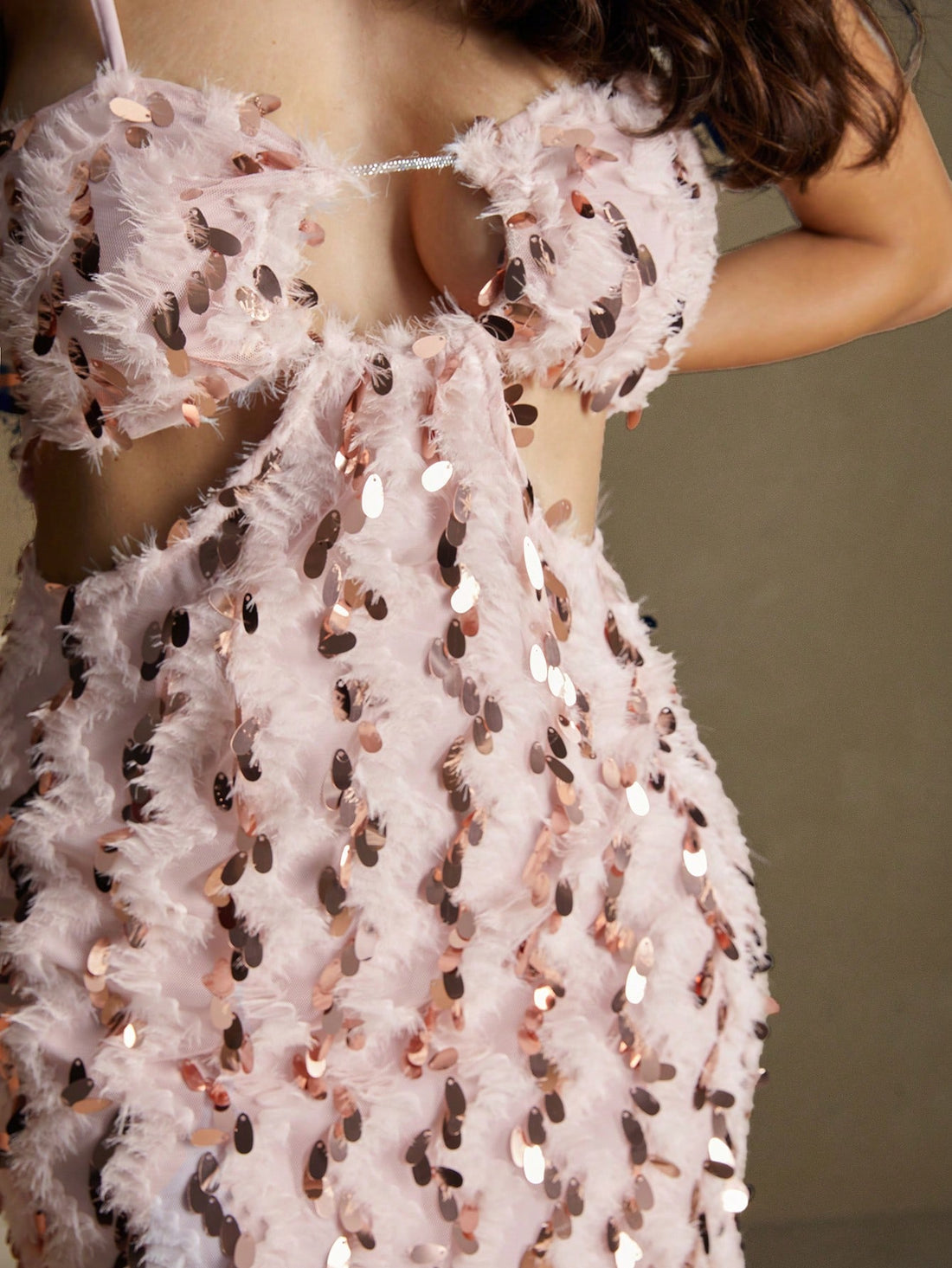 Introducing our Elegant Blush Pink Dress - the perfect combination of class and playfulness. Adorned with delicate beaded details and a soft texture, this dress will make you feel like a true fashionista. Stand out at any event with this stunning piece.