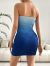 Chic Vintage Ombre Strapless Mini Dress - Summer Essential