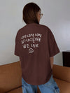 Empowerment in Print: Slogan Graphic Drop Shoulder Tee