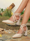 Sophisticated Allure: Cross-Strap Women's High Heeled Shoes