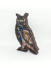 Wooden Carved Owl Ornament: Creative Forest Animal Decor for Home and Office