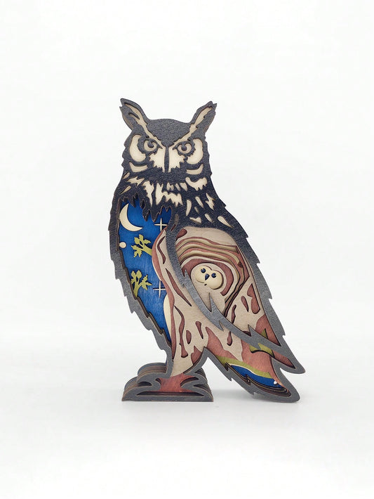 Spruce up your home or office space with our Wooden Carved Owl Ornament. This creative forest animal decor adds a touch of nature to any room. Hand-carved from high-quality wood, this owl ornament is a beautiful and unique addition to your <a href="https://canaryhouze.com/collections/wooden-arts" target="_blank" rel="noopener">decor</a>.