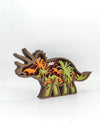 Triangular Dragon Wooden Carving: Creative Wildlife Home Decor