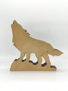 Handcrafted Wooden Wolf Figurine - Exquisite Forest Animal Decor for Home and Office