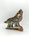 Handcrafted Wooden Wolf Figurine - Exquisite Forest Animal Decor for Home and Office